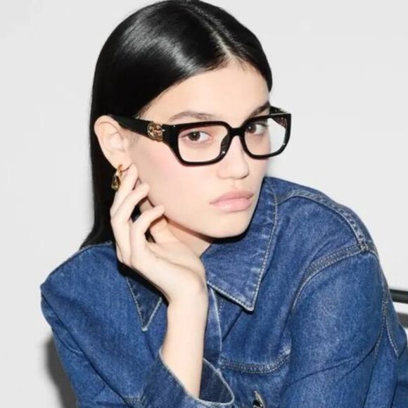🕶️ New Gucci GG1694OA 001 Eyeglasses - Black Frame 55mm
